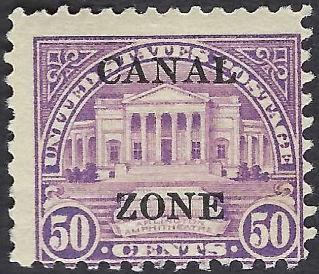 1928 USA Canal Zone 50c - Scott 94 - Mint, Hinged, OG - Solid