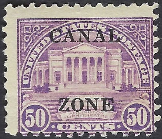 1928 USA Canal Zone 50c - Scott 94 - Mint, Hinged, OG - Solid
