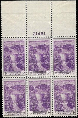 c1935 - #774 Boulder Dam - Plate Block of 6 - MNH, Undist OG -Choice Centering!