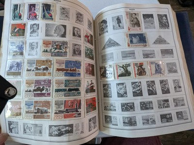 Loaded with Stamps Statesman Album with P.R. China!, Russia & More - 229 Photos