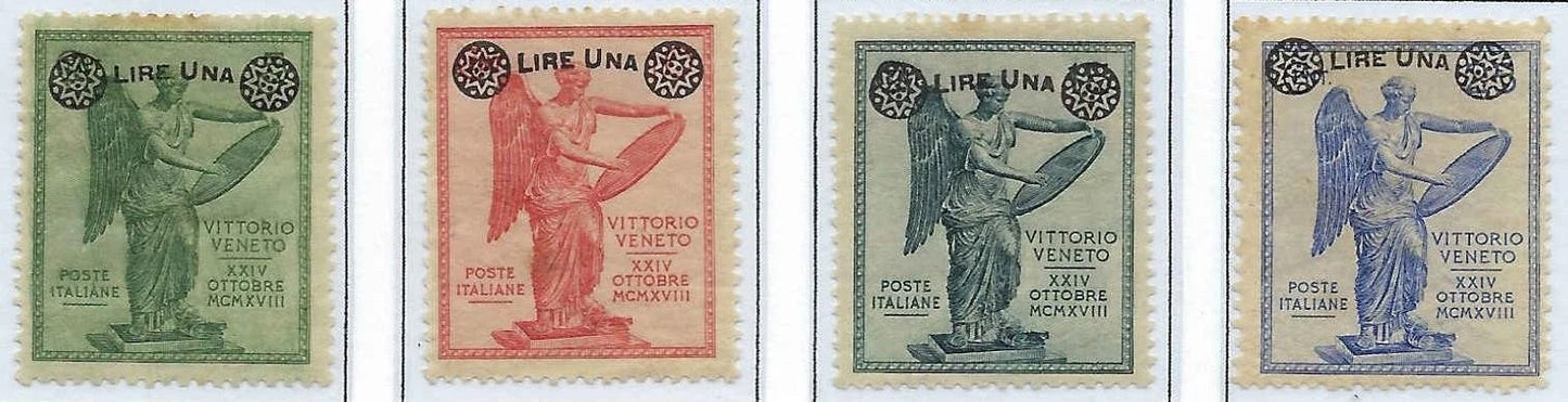 1924 Italy Stamp Set - Scott 171-174 - All MH, OG - Solid