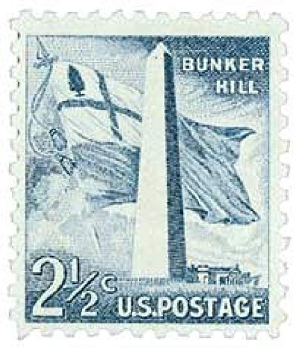 1959 Bunker Hill Monument Single 2.5c Postage Stamp, Scott 1034, MNH, OG