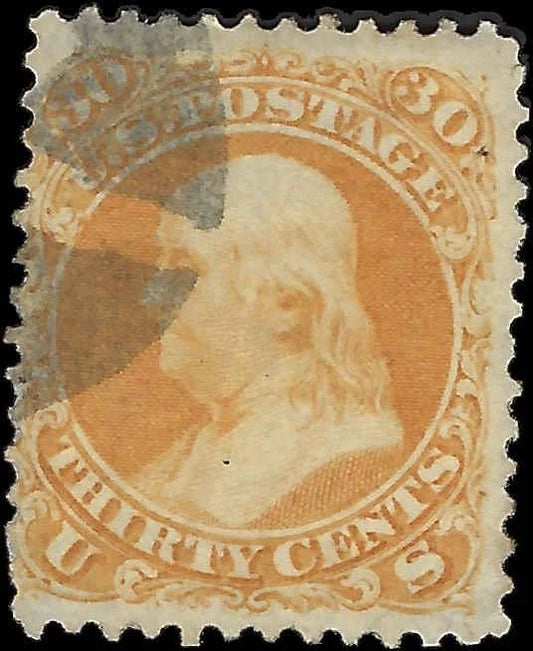 1861 USA - Scott 71 - Good Centering! - No Sig Flaws - Cat= $250!
