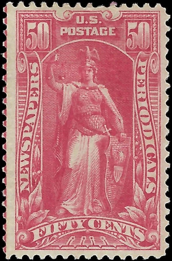 c1895 - Scott PR119 Newspaper Periodical Stamp 50c - MH, OG