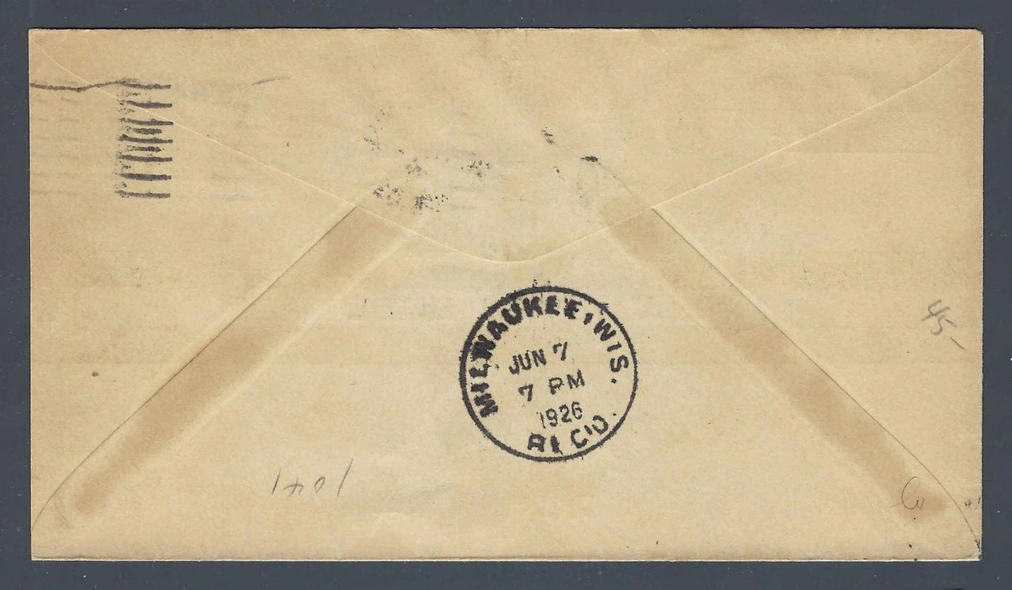 1926 First Flight CAM St. Paul to Milwaukee Sesquicentennial Cover