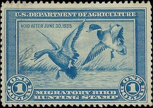 VEGAS - 1934 Duck Hunting Stamp - Scott RW1 - Mint, NG - No Significant Flaws