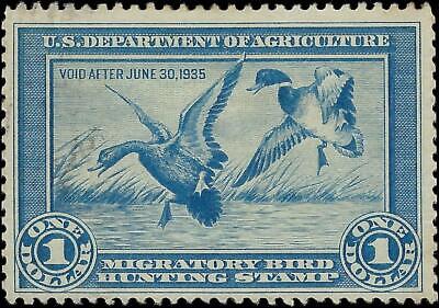 VEGAS - 1934 Duck Hunting Stamp - Scott RW1 - Mint, NG - No Significant Flaws