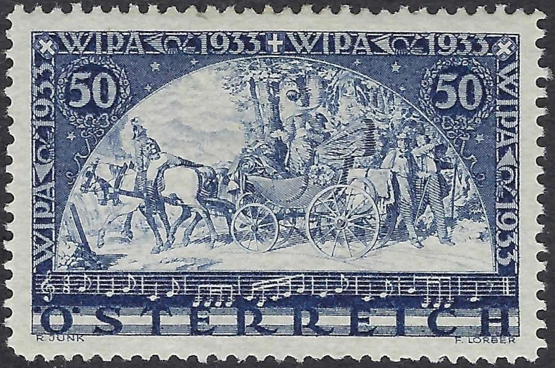 1933 Austria Scott B110 WIPA 50g Semi-Postal Mint Never Hinged Scott $260