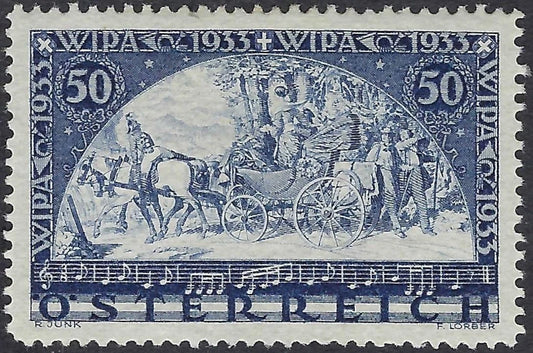 1933 Austria Scott B110 WIPA 50g Semi-Postal Mint Never Hinged Scott $260