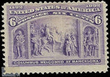 c1893 - Scott 235 6c Columbian Stamp MH, OG