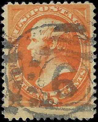 c1879 - Scott 189 Scott 15c Stamp - Used Secret Mark, Soft Paper - Solid
