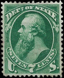 c1873 - Scott O61 Department of State Official Stamp 7c - ~VF! Attempted Re-Gum