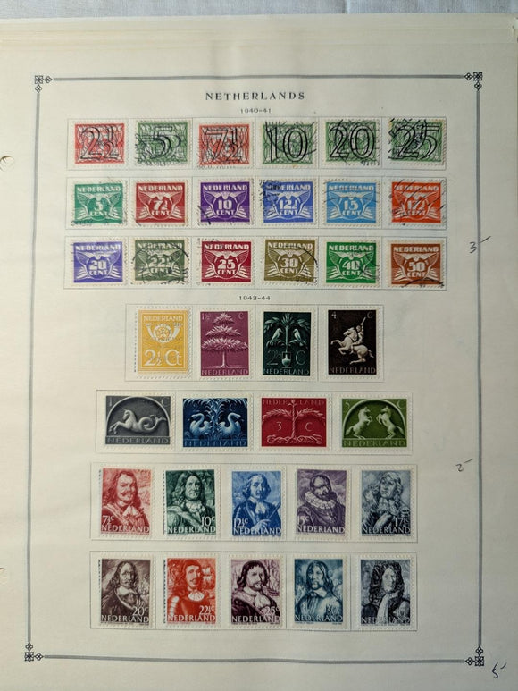 1940-67 Nice Well Filled Netherlands Collection on Scott Pages - 18 Photos