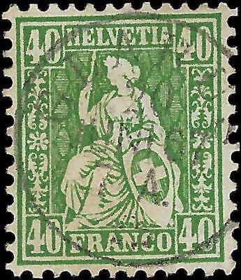 VEGAS - 1862 Switzerland - Scott 47, 40c - Used - Choice!