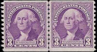 VEGAS - 1932 Washington 3c - Scott 721 - MNH, Undisturbed OG Joint Line Pair