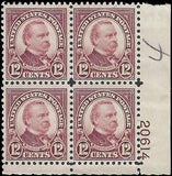 c1931 - Scott 693 President Cleveland Plate Block of 4 - MH, OG