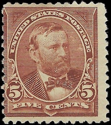 c1894 - #255 Grant 5c USA Postage Stamp - Mint, No Gum - No Visible WM