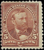 c1894 - #255 Grant 5c USA Postage Stamp - Mint, No Gum - No Visible WM