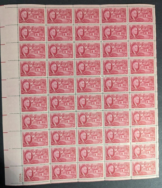 1945 USA F. Roosevelt 2c Sheet -Scott 931 -MNH, Undisturbed OG -No Sig Flaws