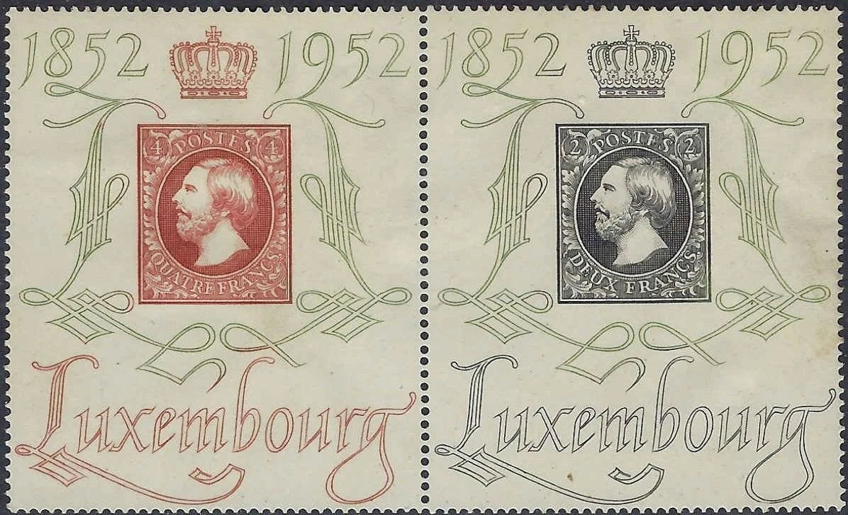 1952 Luxembourg 279a Grand Duke William III - Light Gum Disturbance