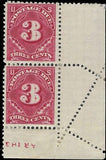 c1895 - Postage Due Sc# J40 Mint Disturbed Gum with Interesting Perf Shift -READ