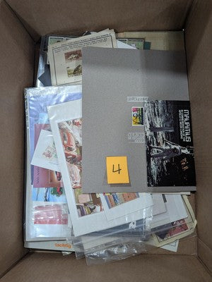 Box of Misc International Stamps, Souvenir Sheets & More - 94 Photos