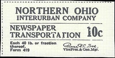 VEGAS -Northern Ohio 10c Newspaper Transporation - Not in Scott Catalog
