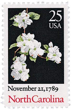 1989 North Carolina Statehood Postage Single Stamp, Scott2347, MNH, OG