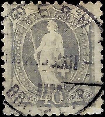 VEGAS - 1891 Switzerland - Scott 84a - With On the Nose Cancel!