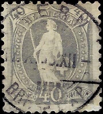 VEGAS - 1891 Switzerland - Sc# 84a - With On the Nose Cancel!