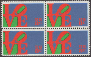 1973 Love Block of 4 8c Postage Stamps - MNH, OG - Sc# 1475