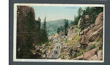 VEGAS 1913 Railroad Posted RPO Pike's Peak Postcard - Crease - FK195