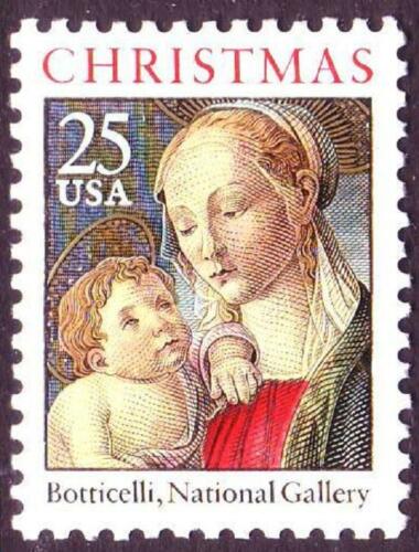 1988 Christmas - Madonna- Botticelli Single 25c Postage Stamp- Sc# 2399 - MNH - CW491b