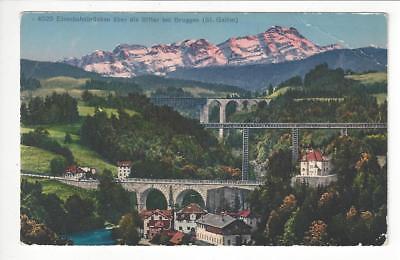 Vintage Germany Postcard - Eisenbahnbrucken Near Bruggen (AN26)