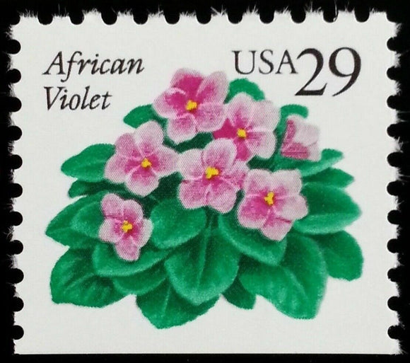 1991-95 African Violets Single 29c Postage Stamp - Sc# 2486 - MNH, OG - CX646a