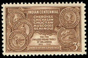 1948 Indian Centennial Single 3c Postage Stamp - Sc# 972 - MNH -CW494c