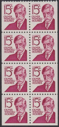 1978 Oliver Wendell Holms Stamp Booklet Pane Of 8 - Scott BK117a, 1288c - CX776
