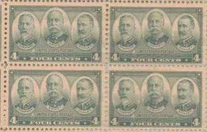 1937 Sampson, Dewey & Schley Block of 4 4c Postage Stamps  - Sc# 793 - MNH,OG