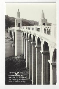 Vintage USA Real Photo Postcard - Rogue River Bridge, Gold Beach, OR - (AO5)