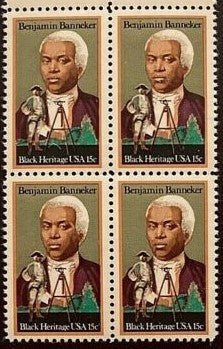 1980 Benjamin Banneker Block Of 4 15c Postage Stamps - Sc# 1804 - MNH, OG - CW23