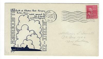 VEGAS - 1945 Submarine USS Clamagore Launch Cover - Groton, CT - FF170