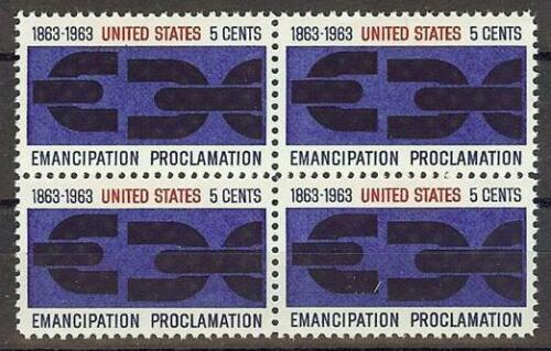 1963 Emancipation Proclamation Block Of 4 5c Postage Stamps- Scott 1233 - MNH - CW467a