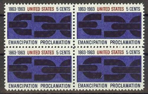 1963 Emancipation Proclamation Block Of 4 5c Postage Stamps- Sc# 1233 - MNH - CW467a