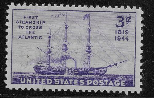 1944 First Steamship To Cross Atlantic Single 3c Postage Stamp - Scott 923 - MNH, OG