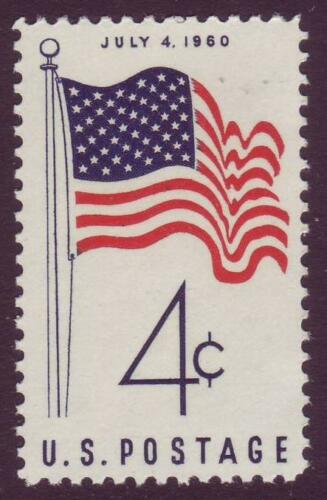 1960 50 Star USA Flag Single 4c Postage Stamp - MNH, OG - Sc# 1153
