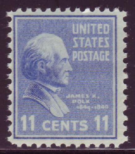 1938 President James K. Polk Single 11c Postage Stamp - Scott 816 -  MNH,OG