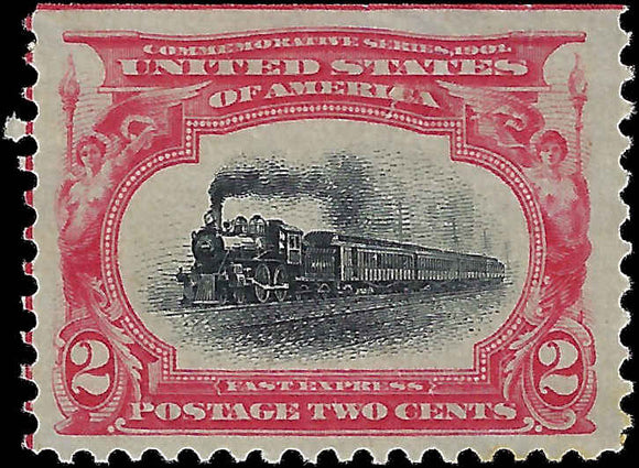 VEGAS - 1901 2c Railroad Train - Sc#295 - MH, No Gum - Superior Centering!