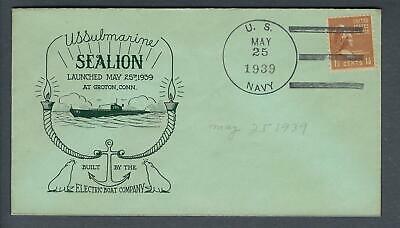 VEGAS - 1939 Submarine USS Sealion Launch Cover - Groton - FJ159