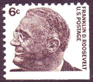 1966 Franklin D. Roosevelt Single 6c Postage Stamp - MNH, OG - Sc# 1284