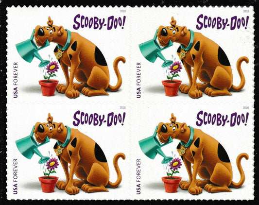 2018 Scooby-Doo Block Of 4 "Forever" Postage Stamps - MNH, OG - Scott 5299